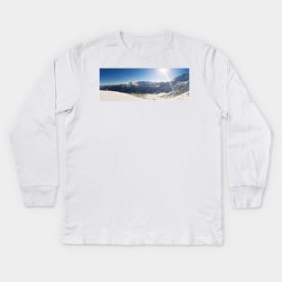 Pirin mountains panorama Kids Long Sleeve T-Shirt